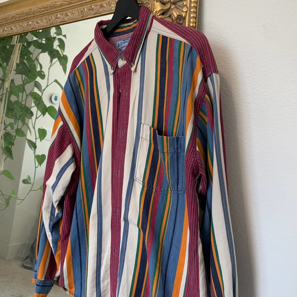 Introspect Vintage Stripped Buttondown - Large